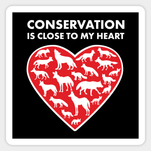 Canines Conservation Heart Sticker